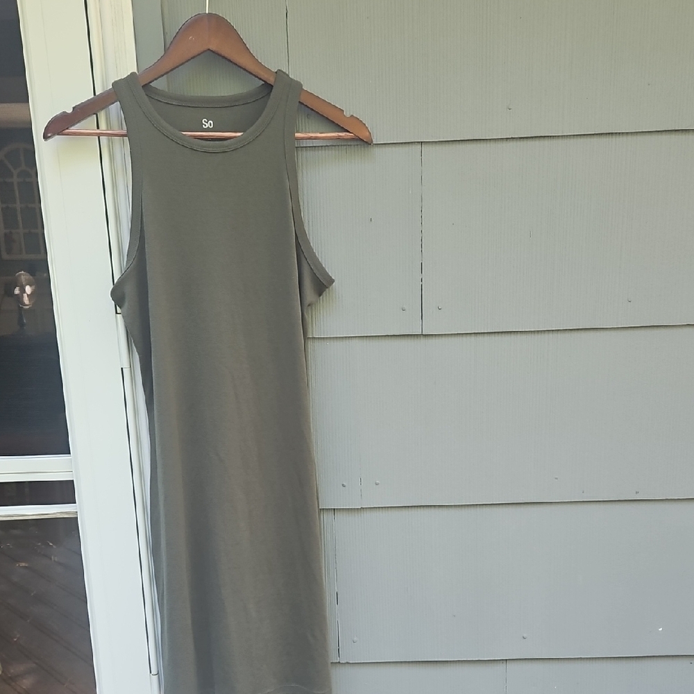 SO Women's Olive Midi Dress